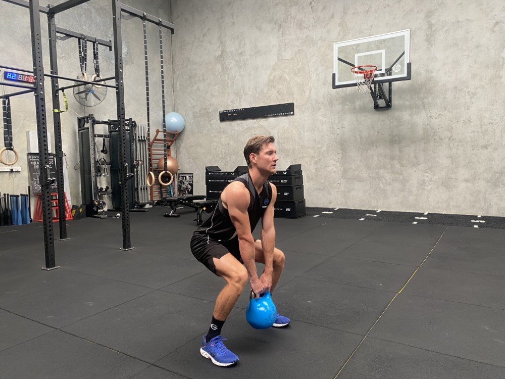 Kettlebell Squat to High Pull A